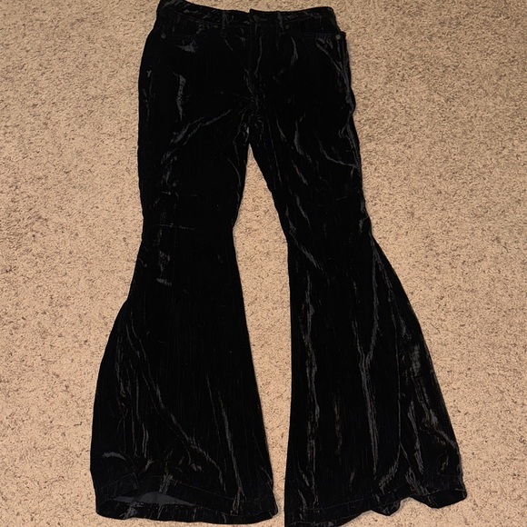 Wrangler Black Velvet Flare Pants - Picture 6 of 9